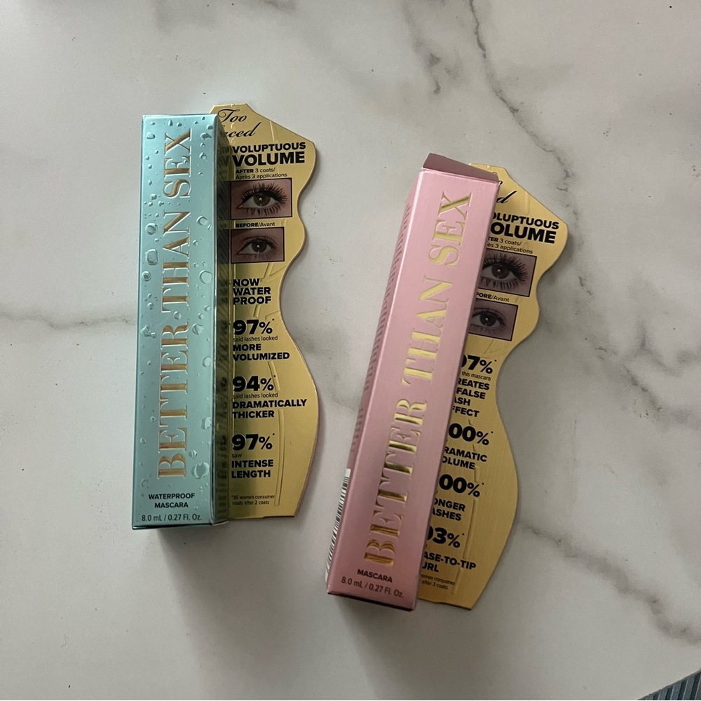 NWT Too Faced Better Than Sex Mascara Pair - FULL SIZE